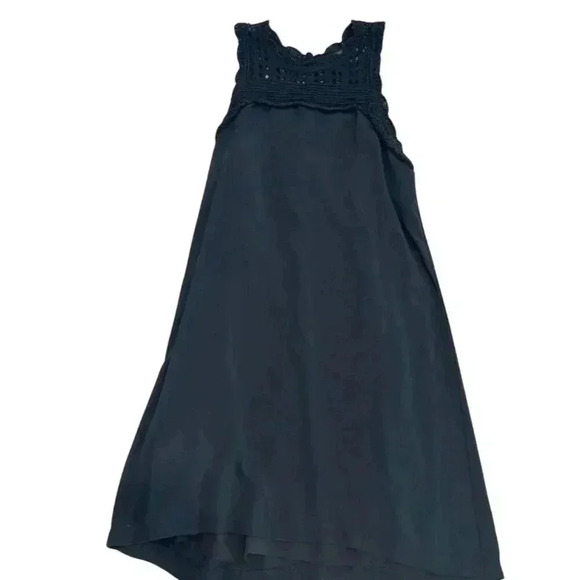Ann Taylor Women's‎ Blue Crochet Knee Length Sleeveless Party Dress S - Picture 1 of 7